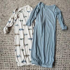 Baby Gown Set of 4 - 2 with Vehicles and 2 Solid Blue - Carter’s Purely Soft